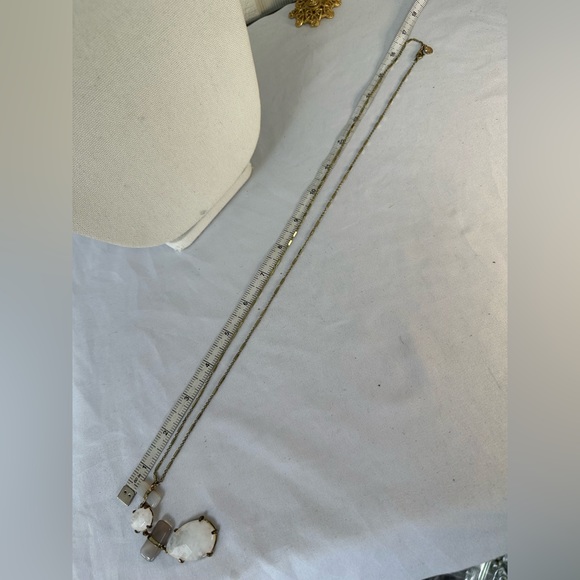 Long LOFT goldtone quartz crystal pendant necklace - Picture 2 of 6